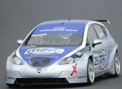 Casper Elgaard tog pole position til Grand Prix Danmark's første løb.